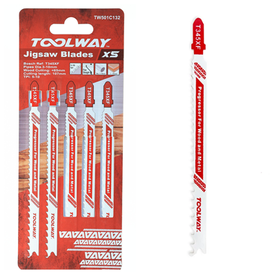 Toolway T345XF Jigsaw Blade for Wood (Pack of 5)