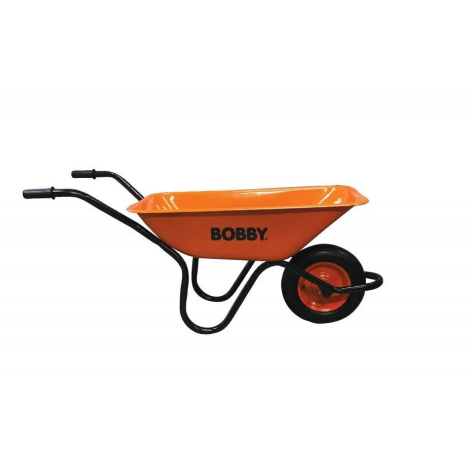 BOBBY Orange Wheelbarrow Hi-viz Heavy Duty 90LT