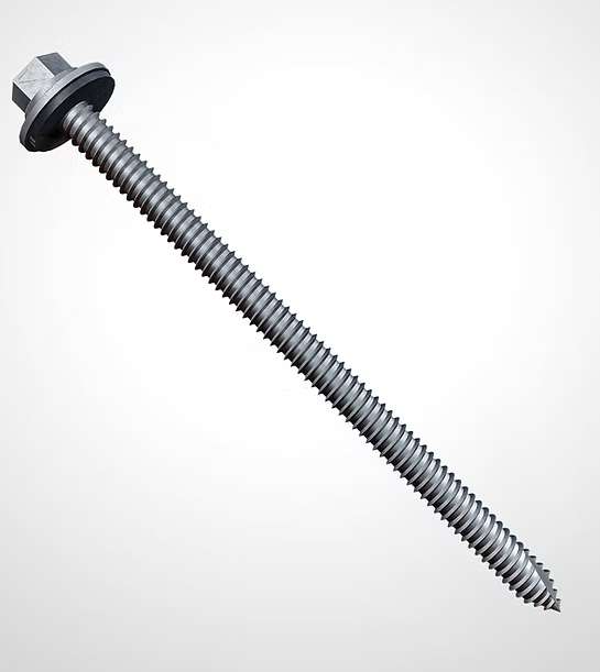 Self Drilling 6.3 x 60mm Gash Point Tek Screw Zinc Coated with 16mm Washer (Box of 100)