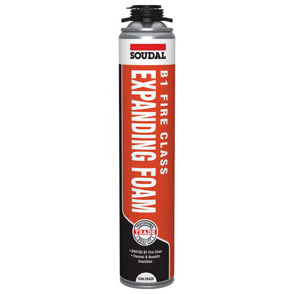 Soudal Gun Grade Fire Rated Expanding Foam 750ml