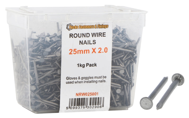 Tucks 3.35 x  65mm Round Wire Nails (2.5kg Tub)