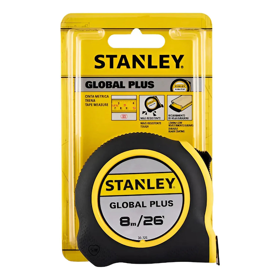 Stanley 8m 26ft Global Plus Tape